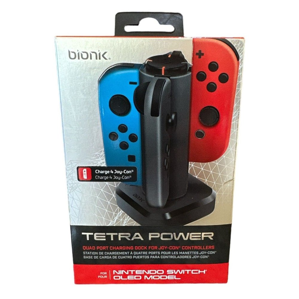 BIONIK BNK-9019 Nintendo Switch Tetra Power Quad Port Dock - Charges Controllers